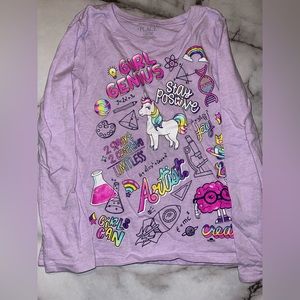 Perfect condition girls medium (7/8) graphic long sleeve shirt